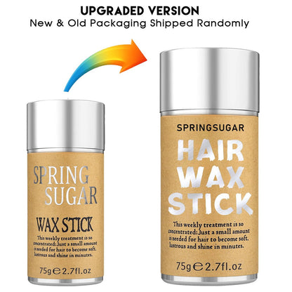 Slick Back Haarbürste & Haarwachs-Stick Set für Slick Back – Wildschweinborstenbürste für glattes, kontrolliertes Haar, fliegende Haare & Babyhaare – Slick-Back-Bürste für Frauen, Tänzer, Cheerleader