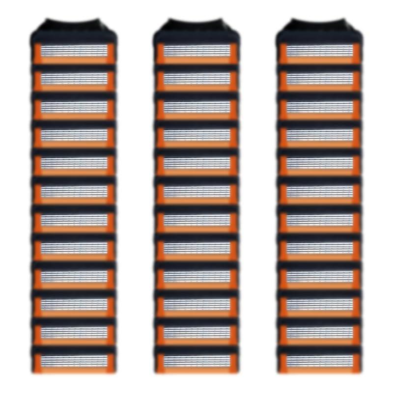 36 Ersatzklingen für GL-Fusion 5 Rasierer (Schwarz) – Nassrasierer Klingen für Herren, Wertpaket