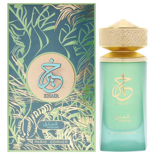Paris Corner Khair – Pistazien Eau de Parfum für Unisex – 3,4 oz (100 ml) EdP Spray
