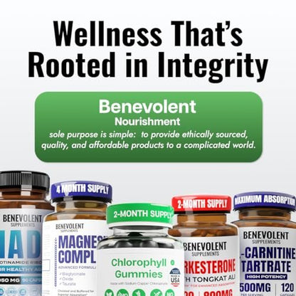 Benevolent Nourishment Chlorophyll Gummies – Detox, Immununterstützung & innerer Deodorant, 60 Stück