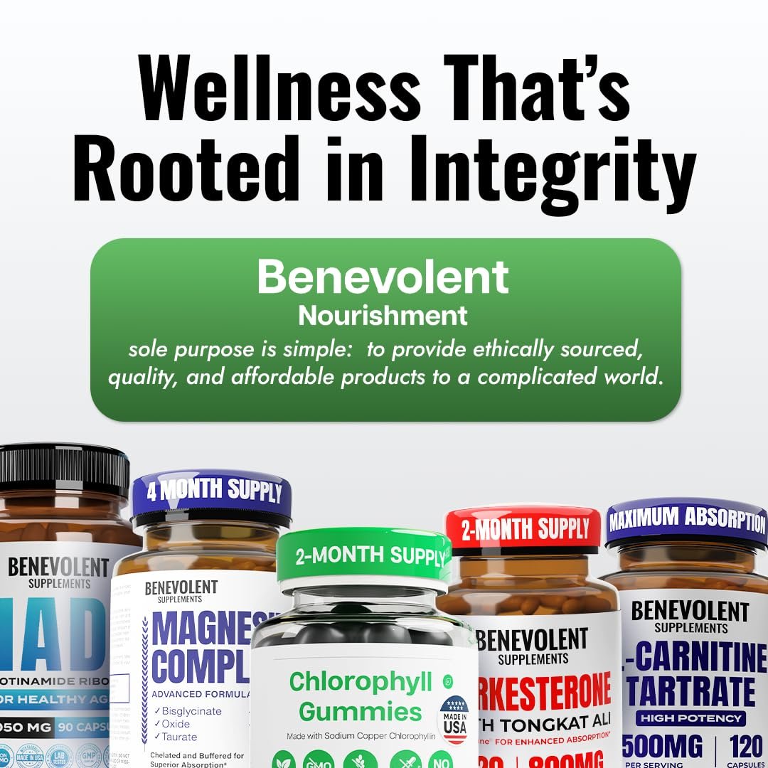 Benevolent Nourishment Chlorophyll Gummies – Detox, Immununterstützung & innerer Deodorant, 60 Stück
