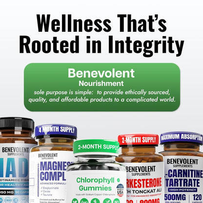 Benevolent Nourishment Chlorophyll Gummies – Detox, Immununterstützung & innerer Deodorant, 60 Stück