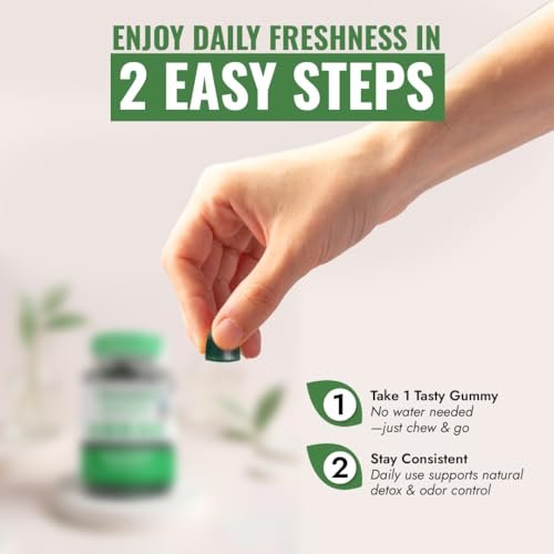 Benevolent Nourishment Chlorophyll Gummies – Detox, Immununterstützung & innerer Deodorant, 60 Stück