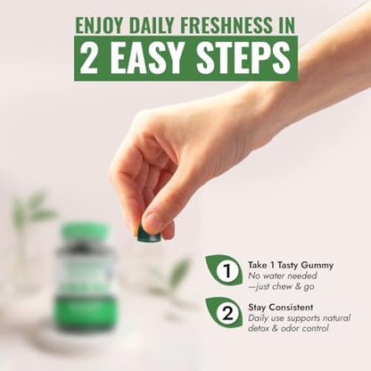 Benevolent Nourishment Chlorophyll Gummies – Detox, Immununterstützung & innerer Deodorant, 60 Stück