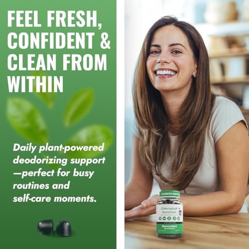 Benevolent Nourishment Chlorophyll Gummies – Detox, Immununterstützung & innerer Deodorant, 60 Stück