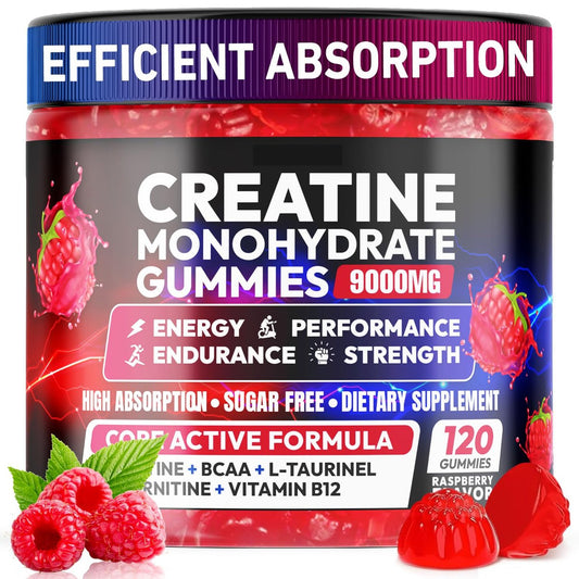 Cytona Creatine Gummies Monohydrate Komplex – Pre-Workout für Männer & Frauen, mit L-Taurin, BCAA 2:1, B12/B6 für Muskelunterstützung, Kraftsteigerung, Energie-Boost – 120 Stück