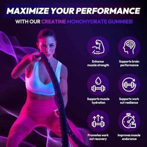 Cytona Creatine Gummies Monohydrat-Komplex für Männer & Frauen – Zuckerfreie, vegane Creatine Gummies zur Steigerung von Muskelkraft, Erholung, kognitiver Gesundheit und Gedächtnis – 120 Blaubeer-Gummis