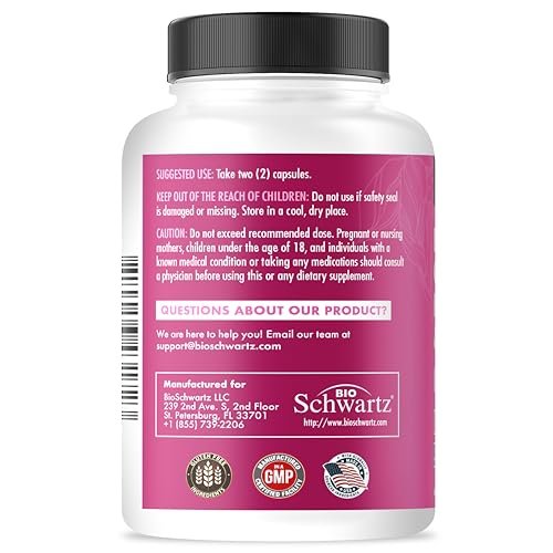 BioSchwartz Biotin Collagen Keratin Supplement – Haar-Vitamine für Frauen – 10.000 mcg Biotin mit Hyaluronsäure & B-Komplex – 60 Kapseln, nicht-GMO – Schönheitsergänzung für Haar und Nägel