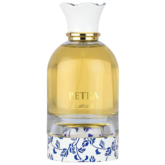 Lattafa Petra Eau de Parfum – Fruchtig, Gourmand, Blumig, Moschus – Langanhaltender Duft für Unisex, 100 ml