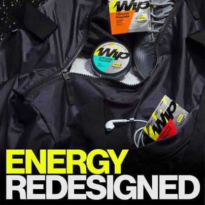 Wip Energy Pouches – Zuckerfreier Energiekick mit 200 mg natürlichem Koffein, B-Vitaminen, Mineralien & L-Theanin, Fruchtpunsch, 15 Beutel