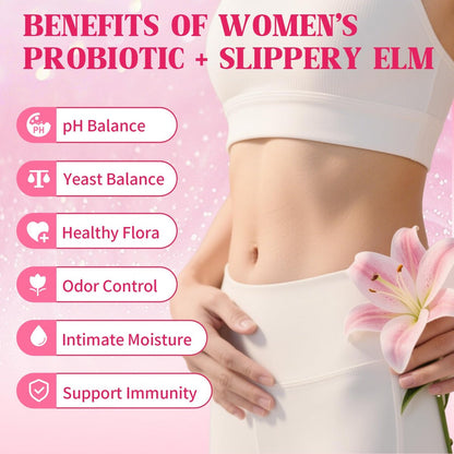 XIAAN Frauen Probiotische Slippery Elm Gummies – Saftige feminine Probiotika für pH-Gleichgewicht & Immunsystem, vaginale Probiotika-Gummis, zuckerfrei, vegan, Ananasgeschmack, 60 Stück