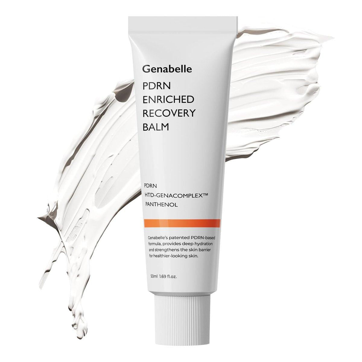 Genabelle PDRN Enriched Recovery Balm – 5.000 ppm PDRN & 10.000 ppm Panthenol Beruhigende Reparaturcreme für empfindliche Haut, Feuchtigkeitsspendend & Barrierestärkend, Glass Skin, Koreanische Hautpflege – 50 ml (1,69 fl.oz)