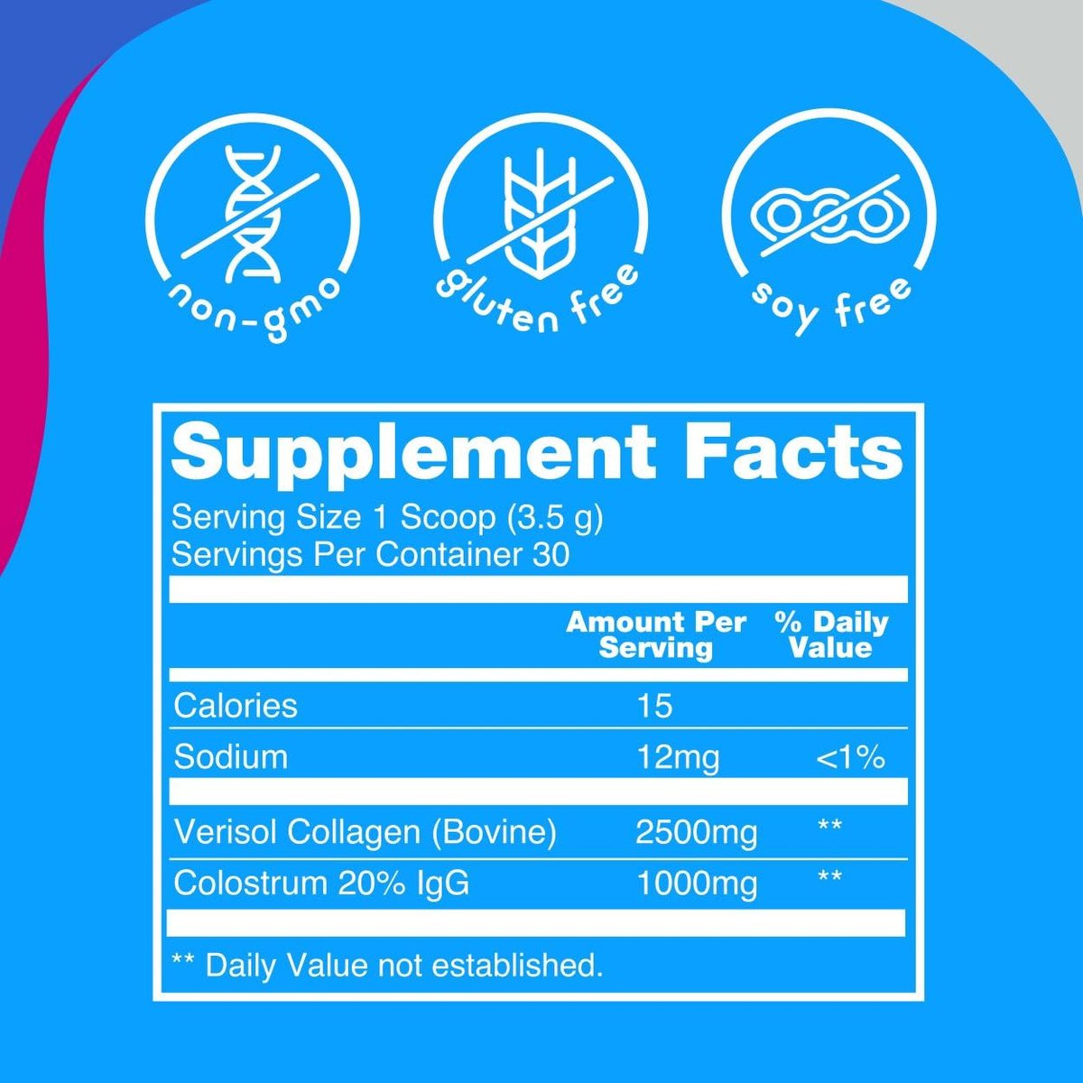 Zena Nutrition Reines Rinderkolostrum & Kollagenpulver – Für Darmgesundheit, Immunsystem, Verdauung, Haare, Haut & Nägel – Ungesüßt, Gluten- & Zuckerfrei, 30 Portionen