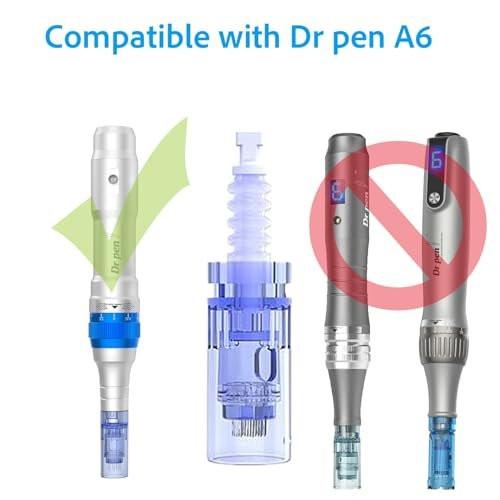 Microneedling Pen Kartuschen für Dr Pen A6, einfache Anwendung zu Hause (24 Nadeln, 10 Stück)