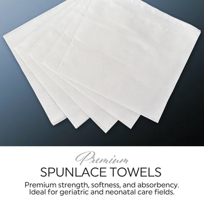 MED PRIDE Premium Spunlace Tücher, 90 Stück, 12" x 13", Ultra weich & strapazierfähig, Einweg-Mehrzwecktücher, fusselfrei, latexfrei, dehnbar & saugfähig