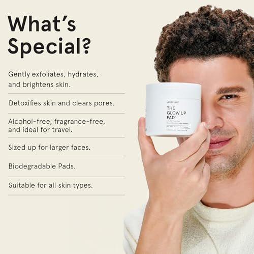 THE GLOW UP Centella AHA PHA Niacinamide Aufhellendes Gesichtswasser-Pads für Männer & Frauen - 60 Bambus-Pads