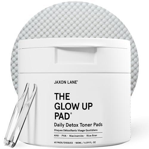 THE GLOW UP Centella AHA PHA Niacinamide Aufhellendes Gesichtswasser-Pads für Männer & Frauen - 60 Bambus-Pads