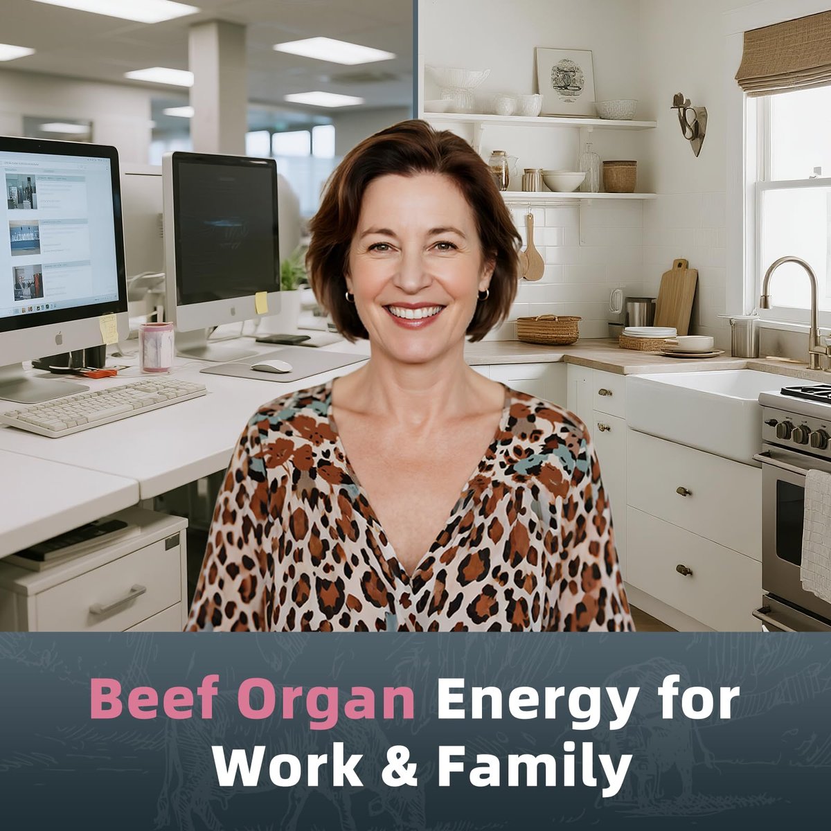 Alliwise Rindfleisch-Organpräparat für Frauen – Unterstützt weiblichen Hormonhaushalt, Energie und allgemeines Wohlbefinden, 100% grasgefütterte Rinderorgane: Leber, Gebärmutter*, Herz und 3 weitere, (2 Kapseln täglich)