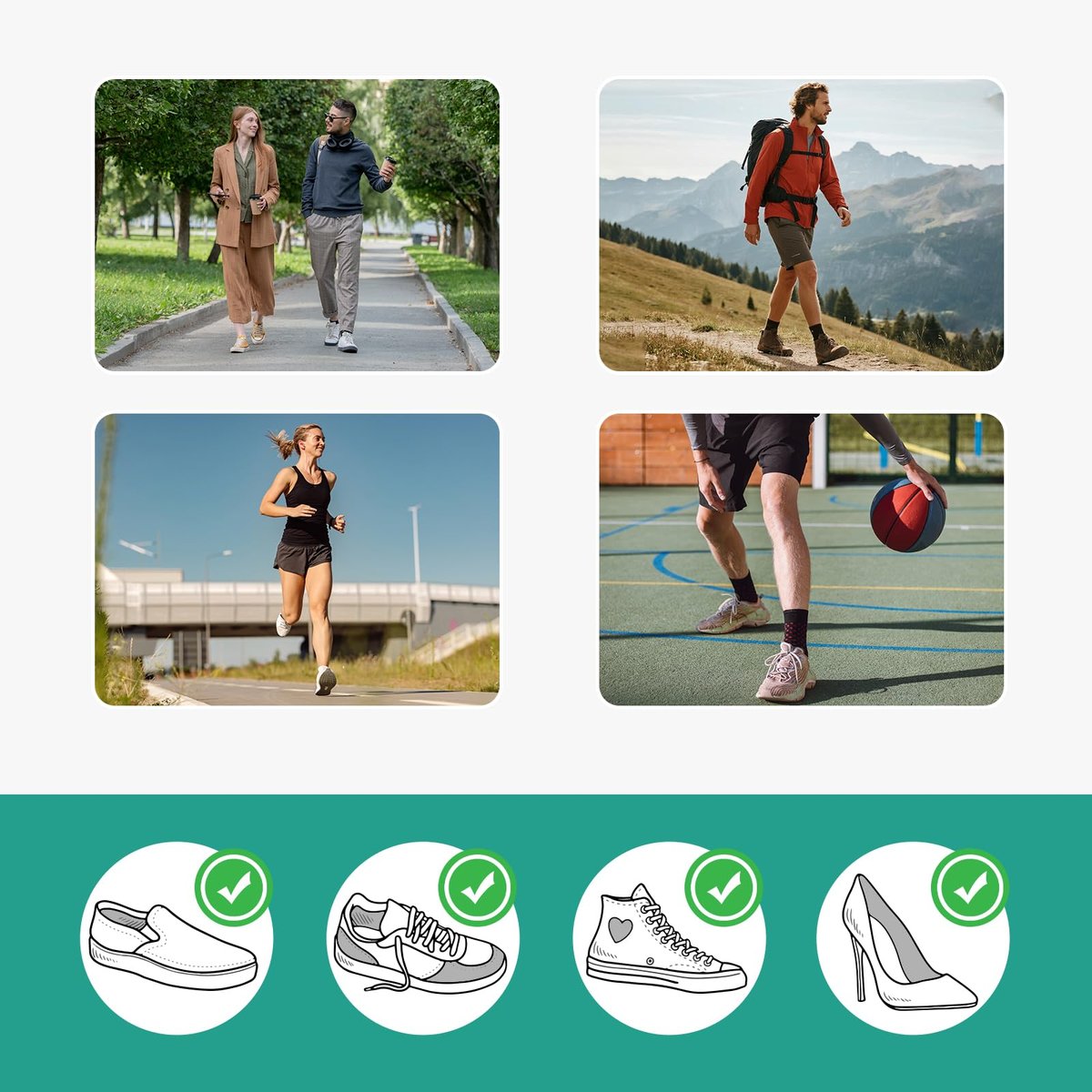 Welnove Ballenzehenpads zum Tragen mit Schuhen – 27 Stück Moleskin für die Füße – Ballenzehenkissen für Frauen und Männer, ganztägiger Komfort & Schutz, wasserresistent – Beige, Multigröße