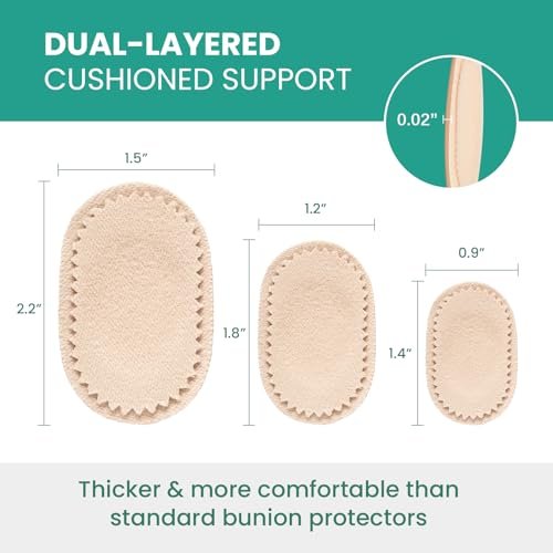 Welnove Ballenzehenpads zum Tragen mit Schuhen – 27 Stück Moleskin für die Füße – Ballenzehenkissen für Frauen und Männer, ganztägiger Komfort & Schutz, wasserresistent – Beige, Multigröße