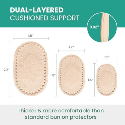 Welnove Ballenzehenpads zum Tragen mit Schuhen – 27 Stück Moleskin für die Füße – Ballenzehenkissen für Frauen und Männer, ganztägiger Komfort & Schutz, wasserresistent – Beige, Multigröße