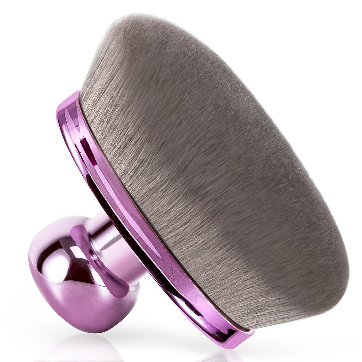 Extra Großer Körper-Make-up-Pinsel für Selbstbräuner, Bein-Make-up & Bronzer-Mischung, 116 mm ovaler Kabuki-Pinsel für gleichmäßigeres Auftragen, Sonnenschutz-Gesichts- & Rücken-Make-up-Pinsel, nass & trocken verwendbar – Lila, Patent angemeldet