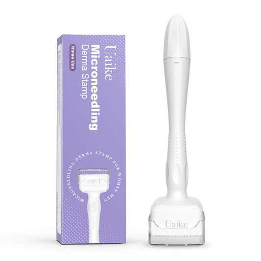Uaike Derma Stamp für Haar, Bart, Kopfhaut und Gesicht – Microneedling Stempel für zu Hause, Damen und Herren