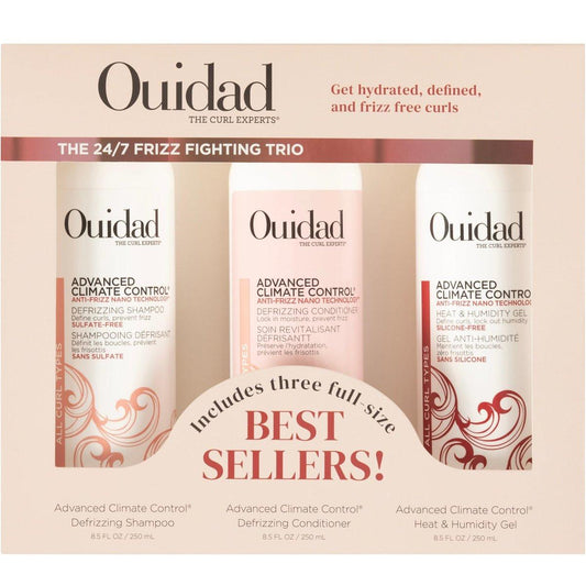 Ouidad Advanced Climate Control Heat & Humidity Styling Kit – Anti-Frizz Lock-in Feuchtigkeit & Blockiert Luftfeuchtigkeit – Flexibler, langanhaltender Halt – Ohne Parabene & Sulfate
