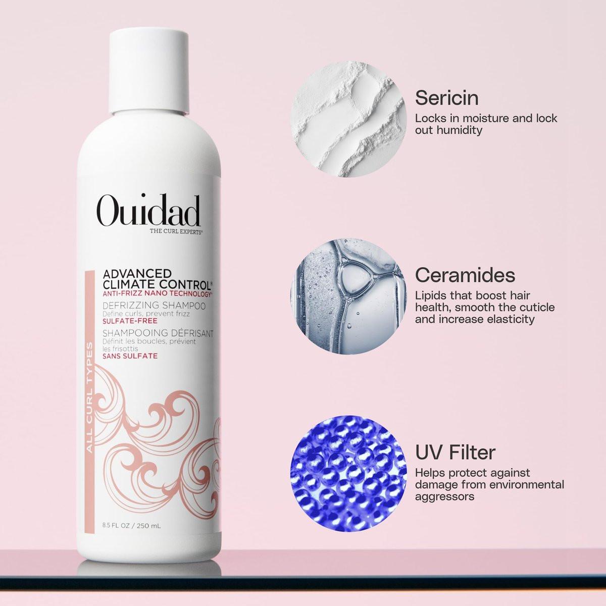 Ouidad Advanced Climate Control Heat & Humidity Styling Kit – Anti-Frizz Lock-in Feuchtigkeit & Blockiert Luftfeuchtigkeit – Flexibler, langanhaltender Halt – Ohne Parabene & Sulfate