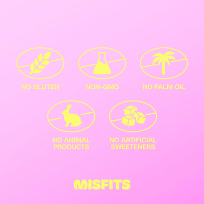 Misfits Vegan Protein Riegel - Schokoladiger Brownie-Teig | 14g Protein, 1g Zucker, pflanzlich, Low Carb, Non-GMO, glutenfrei | 12er Pack
