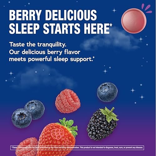 Natural Vitality Calm Sleep Melatonin 12mg Gummis | Max-Stärke Beerengeschmack | 100% Arzneimittelfrei | Nicht-GMO, Vegan & Glutenfrei | 100 Stück