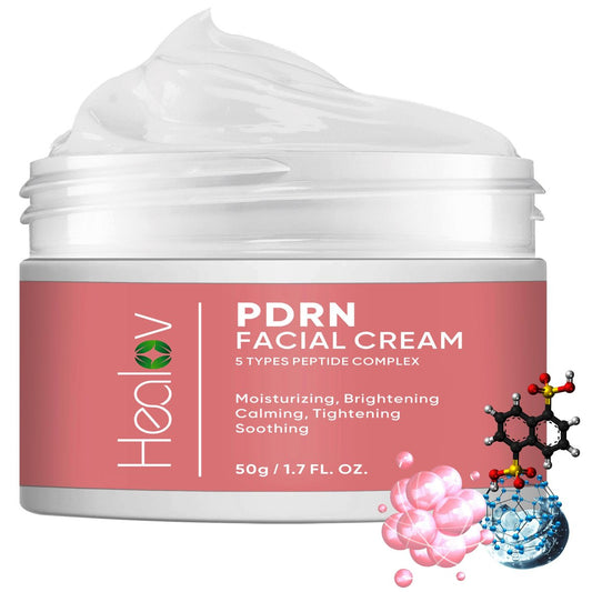 Healov PDRN Creme – Koreanische Feuchtigkeitscreme mit Lach-DNA, Niacinamid & Vitamin C – Anti-Aging, straffend, aufpolsternd – für dunkle Flecken, ungleichmäßigen Teint, Glow, Kollagen & Barriere-Reparatur