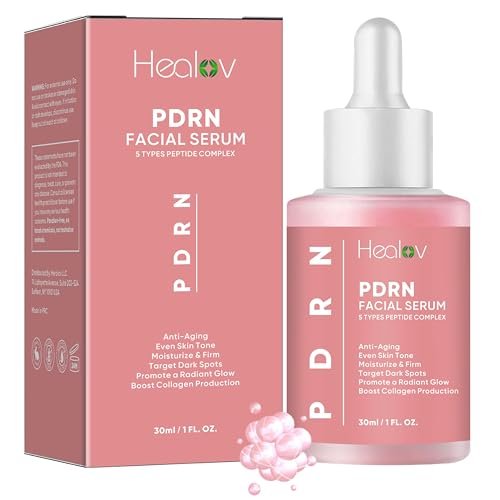 PDRN Serum – Verjüngendes Peptid-Gesichtsserum mit Lachs-DNA – Koreanische Hautpflege für Anti-Aging, Feuchtigkeit, Kollagen-Boost und Barrierereparatur – Aufhellende tägliche Hautpflege gegen dunkle Flecken und ungleichmäßigen Teint