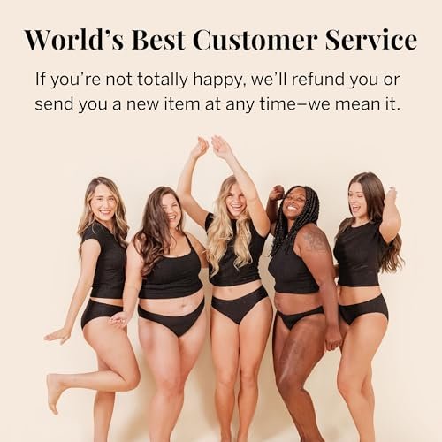 Pixie Bio-Baumwollzwickel Periodenunterwäsche – Auslaufsichere Damenhose mit BloatFit™ Technologie – Platz 1 für ultimative Weichheit (Schwarz, Large)