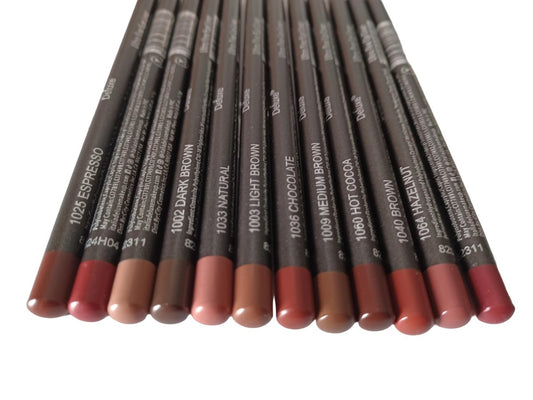 12-teiliges Ultra-Fine Lippen- und Augenbrauenstift Set in Braun