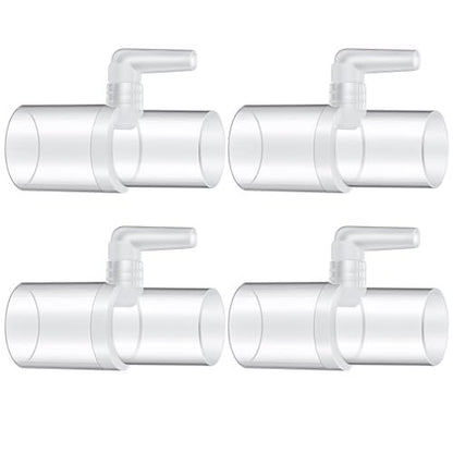 Qiyaz 4er-Pack Sauerstoffanreicherungsadapter, Sauerstoffadapter-Anreicherungsanschluss für CPAP-Schläuche, medizinischer Universal-CPAP-Schlauchverbinder kompatibel mit beheizten und unbeheizten Schläuchen