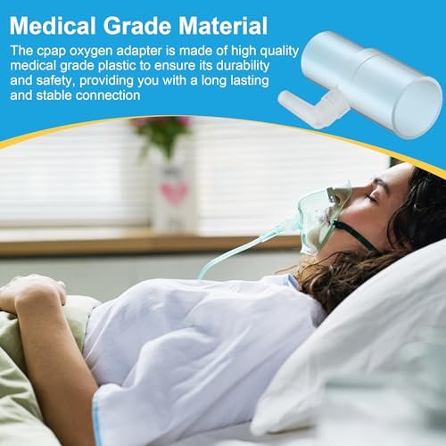 Qiyaz 4er-Pack Sauerstoffanreicherungsadapter, Sauerstoffadapter-Anreicherungsanschluss für CPAP-Schläuche, medizinischer Universal-CPAP-Schlauchverbinder kompatibel mit beheizten und unbeheizten Schläuchen