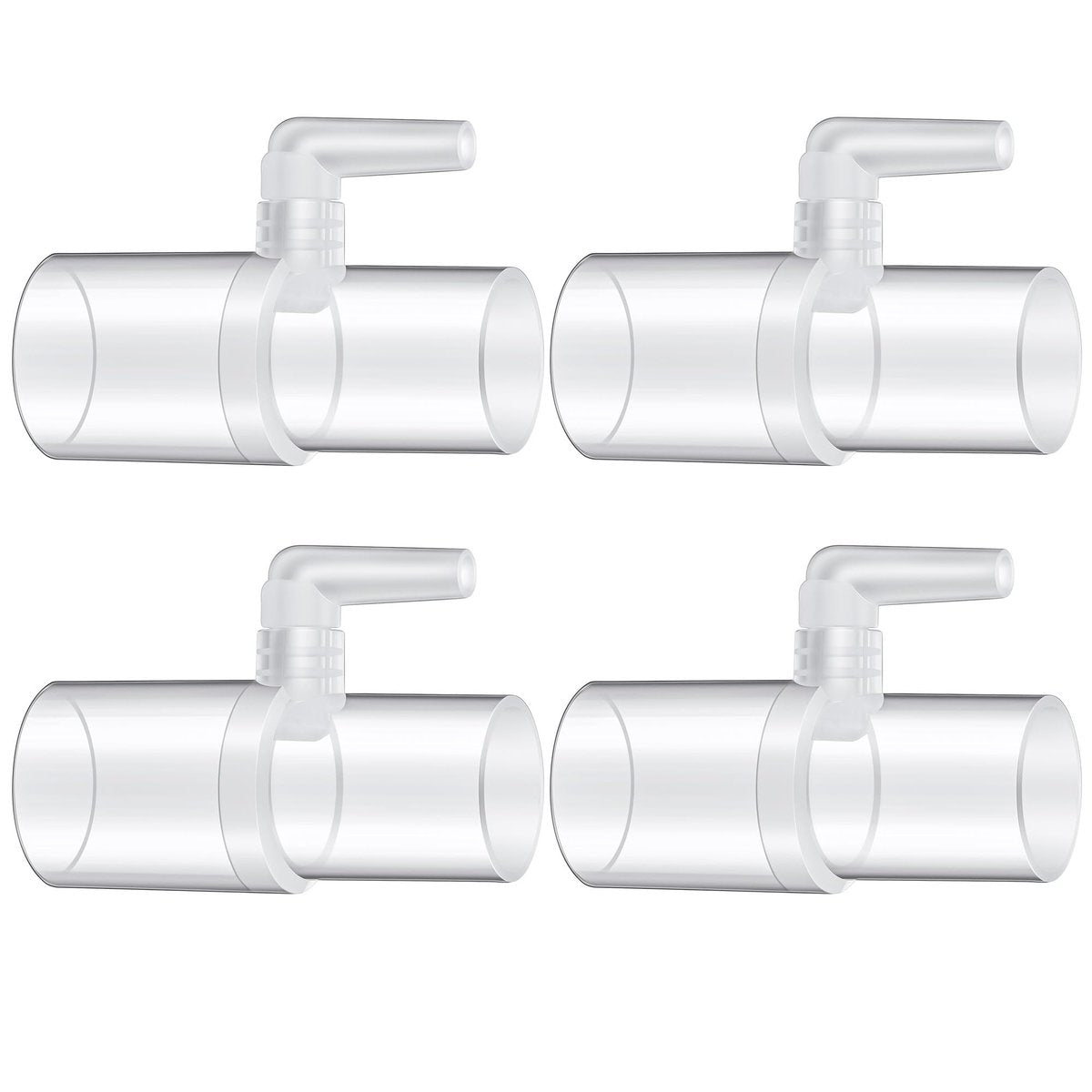 Qiyaz 4er-Pack Sauerstoffanreicherungsadapter, Sauerstoffadapter-Anreicherungsanschluss für CPAP-Schläuche, medizinischer Universal-CPAP-Schlauchverbinder kompatibel mit beheizten und unbeheizten Schläuchen