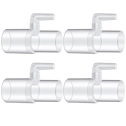 Qiyaz 4er-Pack Sauerstoffanreicherungsadapter, Sauerstoffadapter-Anreicherungsanschluss für CPAP-Schläuche, medizinischer Universal-CPAP-Schlauchverbinder kompatibel mit beheizten und unbeheizten Schläuchen