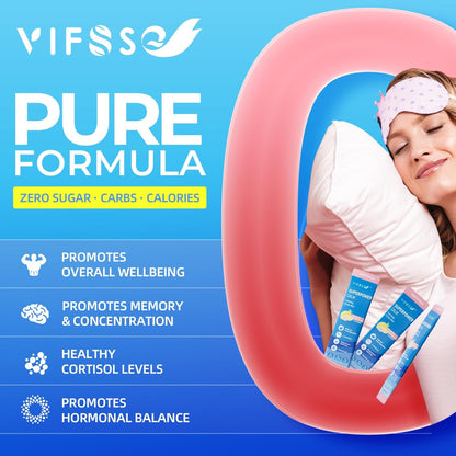 VIFSSG Super Power Calming Pulvergetränk, Himbeer-Zitronen-Geschmack, 30 Portionen, L-Theanin, KSM-66 Ashwagandha, Magnesiumglycinat, Vitamin D3, Zuckerfrei, Non-GMO für Entspannung & Fokus