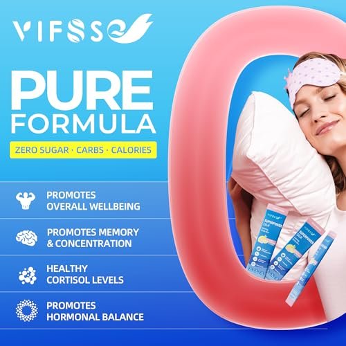 VIFSSG Super Power Calming Pulvergetränk, Himbeer-Zitronen-Geschmack, 30 Portionen, L-Theanin, KSM-66 Ashwagandha, Magnesiumglycinat, Vitamin D3, Zuckerfrei, Non-GMO für Entspannung & Fokus