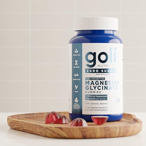 Goli Zero Sugar Magnesium Gummis – 125 mg Magnesiumcitrat mit Vitamin D – Ohne künstliche Süßstoffe, ohne Zuckeralkohole – Vegan, Keto-freundlich, glutenfrei