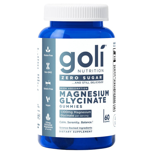 Goli Zero Sugar Magnesium Gummis – 125 mg Magnesiumcitrat mit Vitamin D – Ohne künstliche Süßstoffe, ohne Zuckeralkohole – Vegan, Keto-freundlich, glutenfrei