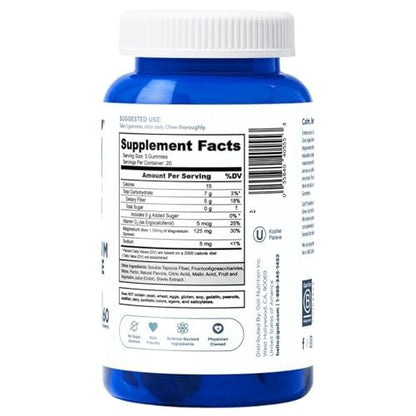 Goli Zero Sugar Magnesium Gummis – 125 mg Magnesiumcitrat mit Vitamin D – Ohne künstliche Süßstoffe, ohne Zuckeralkohole – Vegan, Keto-freundlich, glutenfrei