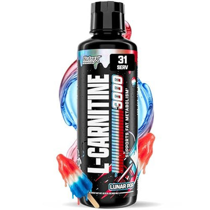 Nutrex Research Liquid Carnitine 3000 | Flüssiges L-Carnitin, stimulanzienfrei, 31 Portionen (Lunar Pop)