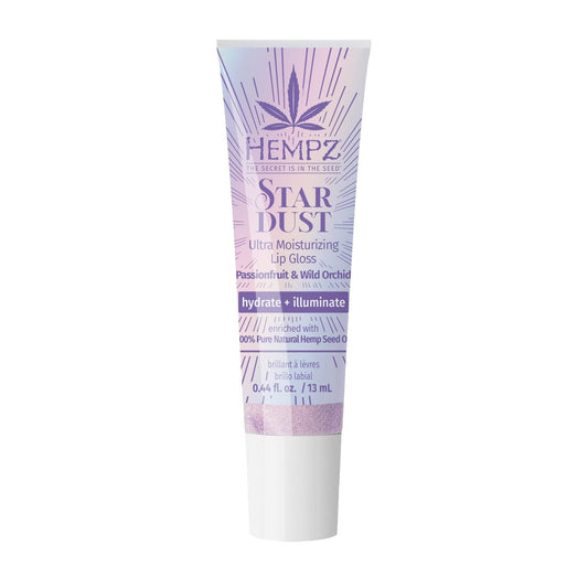 Hempz Star Dust Lip Gloss – Iridescent Glow Shimmer mit Passionsfrucht & Wildorchidee, feuchtigkeitsspendender Lippenbalsam, 12,5 g