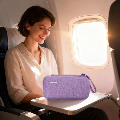 suzamed Insulin Cooler Travel Case, EVA Isolierung Reise-Medizinkoffer mit 2 Kühlpacks für Diabetes-Pflege, Insulin-Pen und anderes Diabetikerzubehör (Braun)