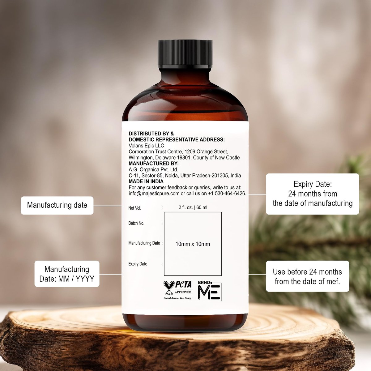 Majestic Pure Vanille Ätherisches Öl mit Glaspipette - 100% rein und natürlich - Ätherische Öle für Diffuser, Aromatherapie, Seifen- und Kerzenherstellung, 60 ml