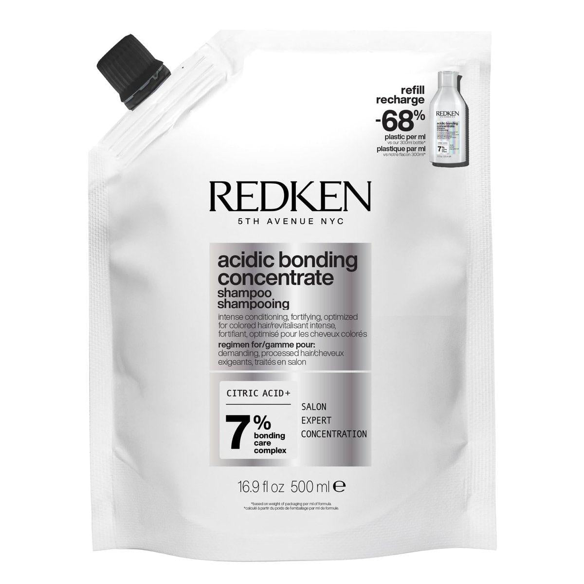Redken Acidic Bonding Concentrate Shampoo Refill – Reparierendes Shampoo für geschädigtes Haar, 16,9 Fl. Oz.