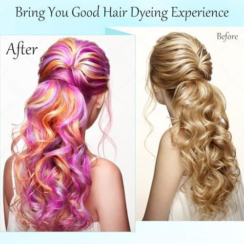Classicseali 3-teiliges Haarfarben-Set: Haarfärbekappe mit 3 Metallhaken, 2 Färbekämmen und Bürste für Salon und DIY – Blau